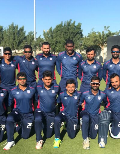 Dr. Mar with USA Men's Cricket in Abu Dhabi and Oman