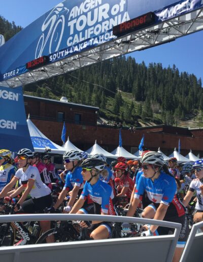 Dr. Mar working with Team Canada at inagural Tour of California for female cyclists